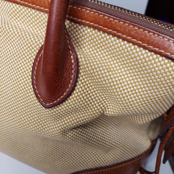 Dooney & Bourke Brown Tweed with Leather Accent Purse - Picture 12 of 12